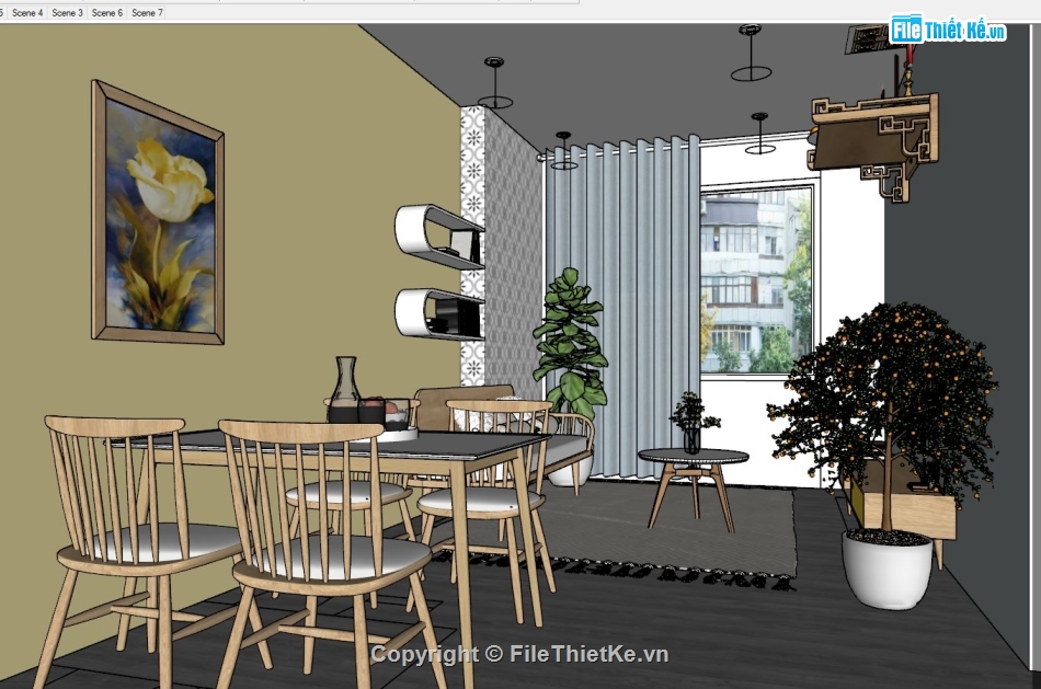nội thất phòng ngủ,nội thất chung cư,Model phòng ngủ,sketchup phòng khách,nội thất phòng bếp,sketchup nội thất phòng ngủ